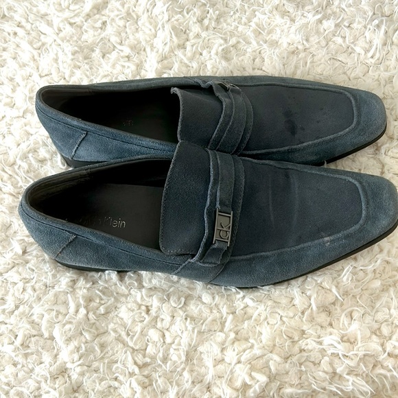 Calvin Klein Blue Suede Loafer - Picture 3 of 4